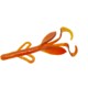 Zoom Baby Brush Hog Creature Bait, 12 Pack, 4in, Motoroil, 042116X