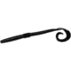Zoom Shakey Tail Finesse Worm, 20 Pack, 6in, Black, 038038X