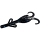Zoom Tiny Brush Hog Mini Creature Bait, 15 Pack, 3in, Black/Blue, 055072X