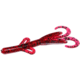 Zoom Tiny Brush Hog Mini Creature Bait, 15 Pack, 3in, Red Bug, 055021X