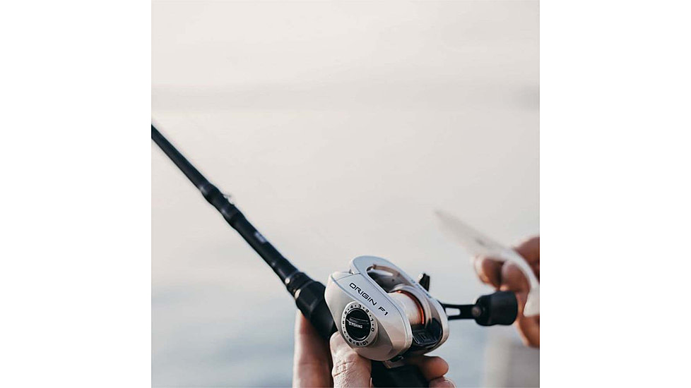 Rapala Origin F1 Baitcast Reel 6.6:1 Gear Ratio, Left Hand Retrieve, 100 Size, Fresh, Gray, 200, OF1-6.6-LH