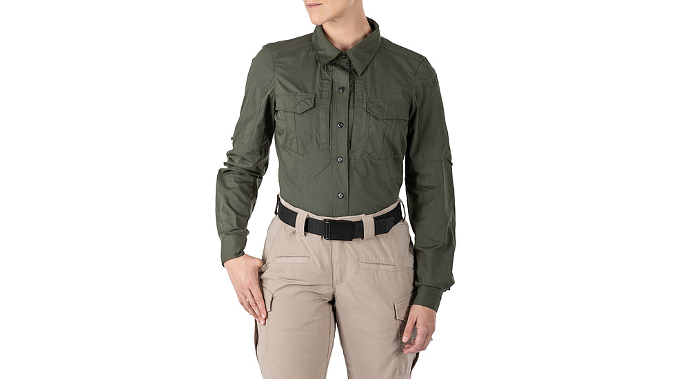 5.11 Tactical Stryke Long Sleeve Shirt - Women's, TDU Green, XL, 62404-190-XL