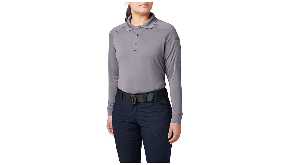 5.11 Tactical Performance Long Sleeve Polo - Women's, Storm, Extra Small, 62408-092-XS
