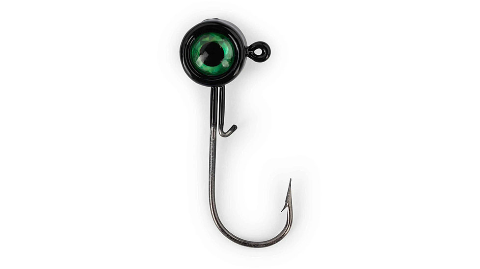 ACC Crappie Stix Crappie Jig Heads, Black, 1/8 oz, JIG18BLACK