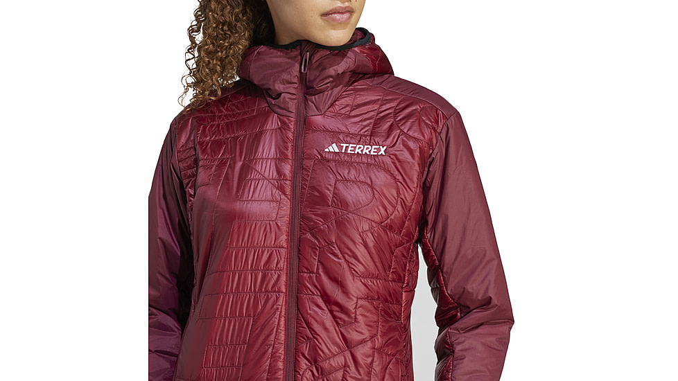 Adidas Terrex Xperior Varilite PrimaLoft Hooded Jacket - Womens, Shadow Red, Large, IB4182-L