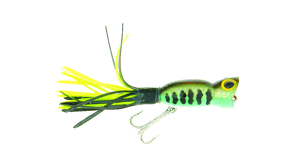 Arbogast Hula Popper Topwater Popper, 1 1/4in, 3/16 oz, Floating, Bass, G730-132