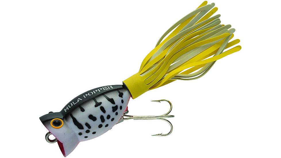 Arbogast Hula Popper Topwater Popper, 1 3/4in, 1/4 oz, Floating, Coachdog/Orange Bel, G770-CDW