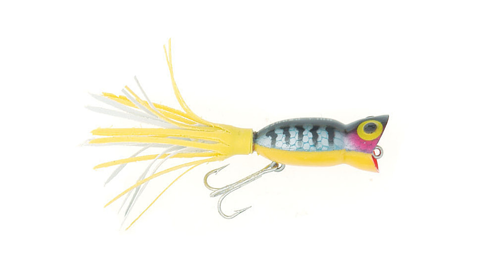 Arbogast Hula Popper Topwater Popper, 1 3/4in, 1/4 oz, Floating, Perch, G770-05