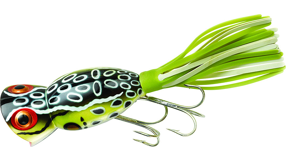 Arbogast Hula Popper Topwater Popper, 2in, 3/8 oz, Floating, Cricket Frog, G760-508