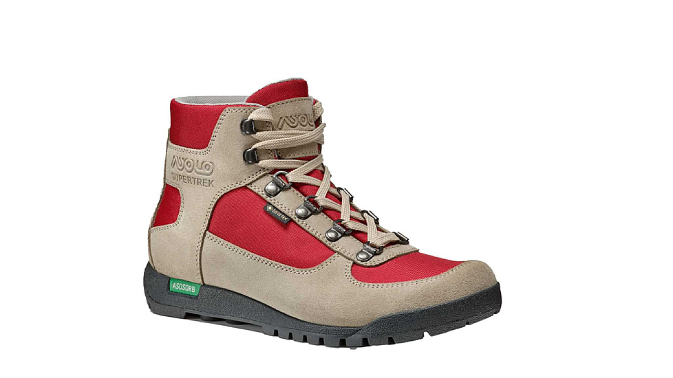 Asolo Supertrek GV Hiking Shoes - Womens, Earth Beige/Chilired, 6.5, A25501-154-080