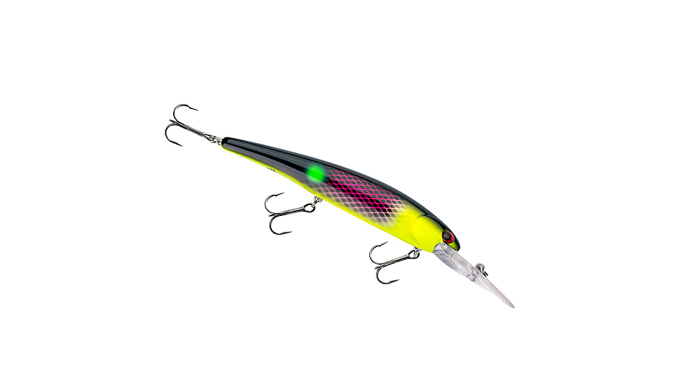 Bandit Suspending Minnow Jig, 3/4oz, 4.625in, Blk Pink/YlwHd, BDTSMOL152