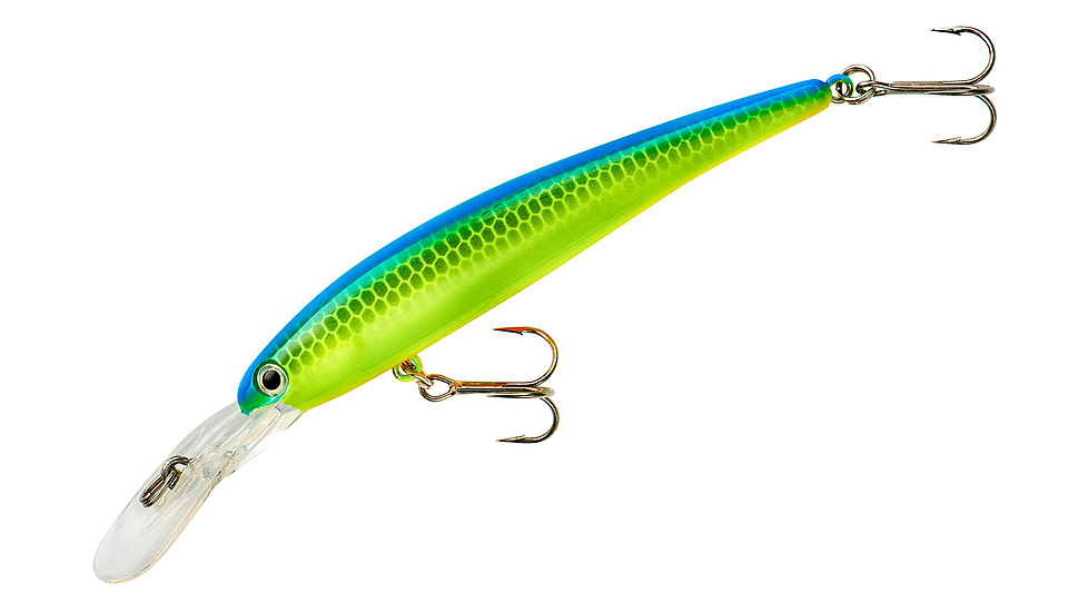 Bandit B-Shad Plug, 3/8oz, 3 1/2in, Chartreuse Blue Back, BDTB-SHAD36