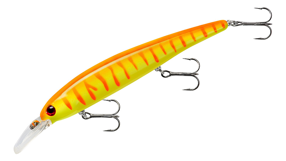 Bandit Walleye Shallow Bait, 4 3/4in, 5/8oz, Red Fire Tiger, BDTWBS127