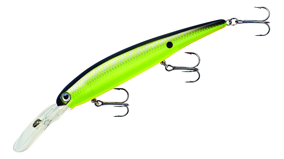 Bandit Walleye Deep Plug, 5/8oz, 4 3/4in, Chart/Pearl Scales, BDTWBD2D11