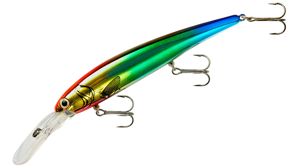 Bandit Walleye Deep Plug, 5/8oz, 4 3/4in, Green Clown, BDTWBD269