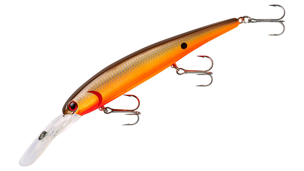 Bandit Walleye Deep Plug, 5/8oz, 4 3/4in, Khaki/Brown Back Scales, BDTWBD295