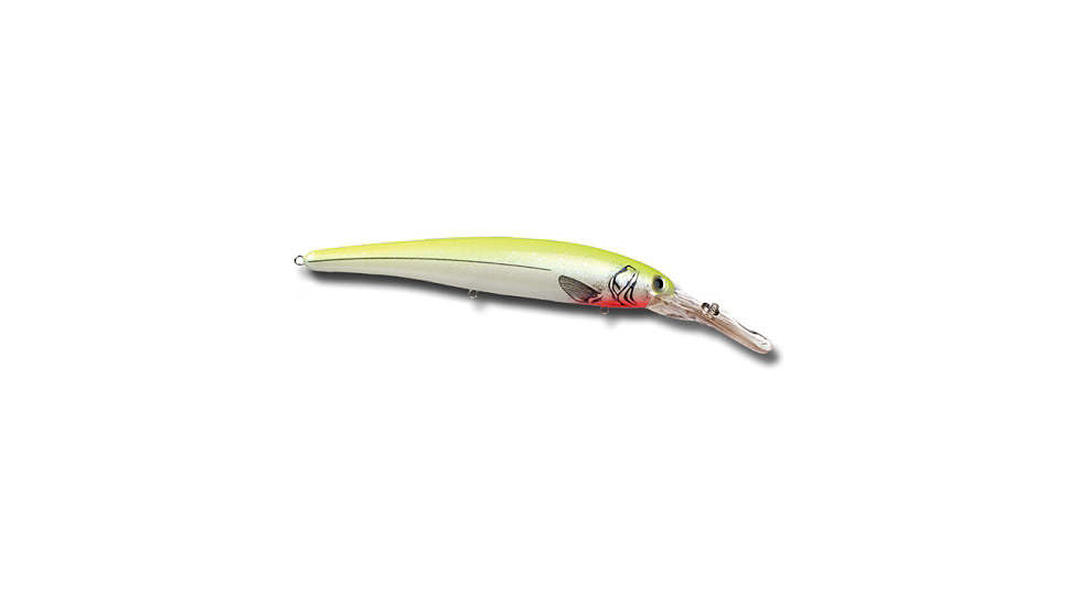Bandit Walleye Deep Plug, 5/8oz, 4 3/4in, Pearl Chartreuse Back, BDTWBD215