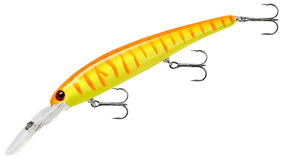 Bandit Walleye Deep Plug, 5/8oz, 4 3/4in, Red Fire Tiger, BDTWBD227