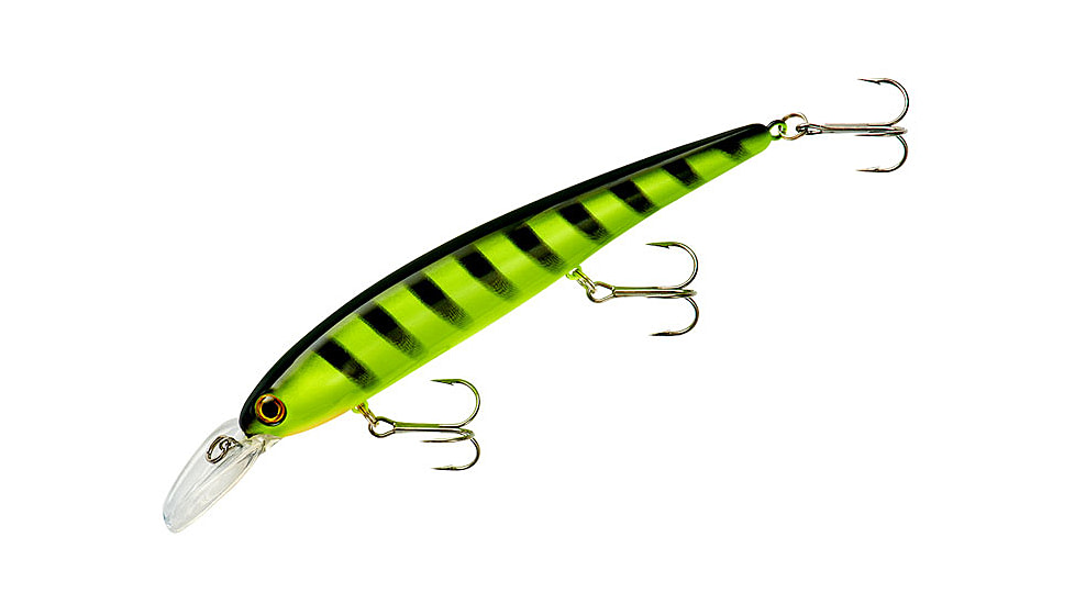 Bandit Walleye Shallow Bait, 4 3/4in, 5/8oz, Chartreuse Black Stripes, BDTWBS106
