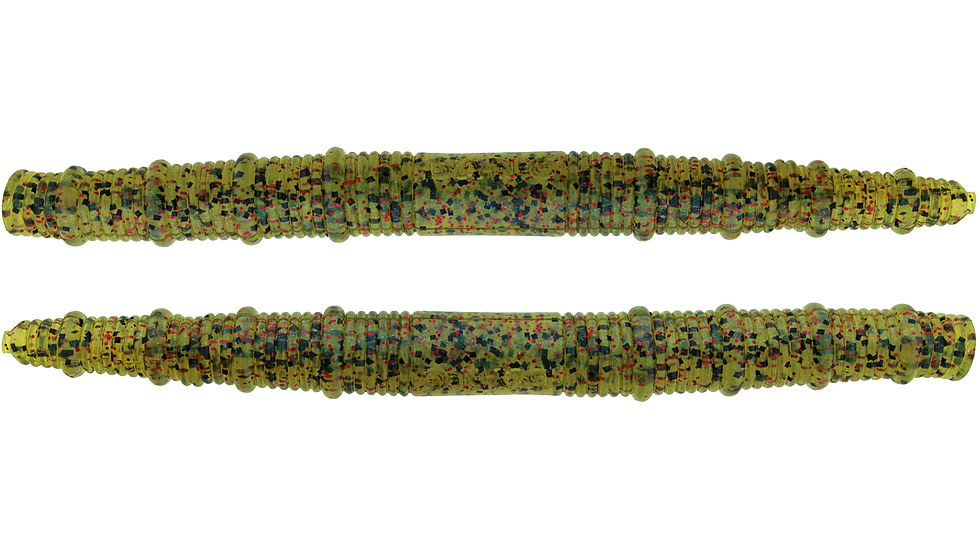 Bass Assassin BANG Lures Fat Job, 5.25in, 10 per Pack, Watermelon/Red Glitter/Blue Pearl, 5.25, FJ68404