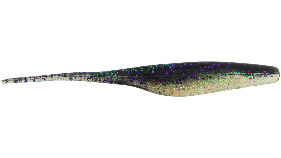 Bass Assassin Lures Shad, 5in, 8 per Pack, Purple Moon, 5, SA10586
