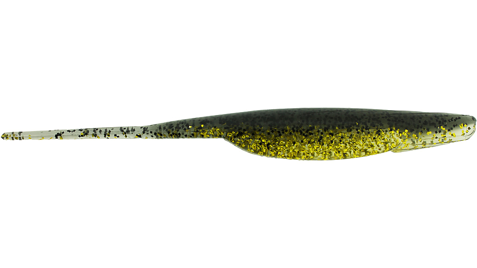 Bass Assassin Lures Shad, 7in, 4 per Pack, Gold Pepper Shiner, 7, SA14335
