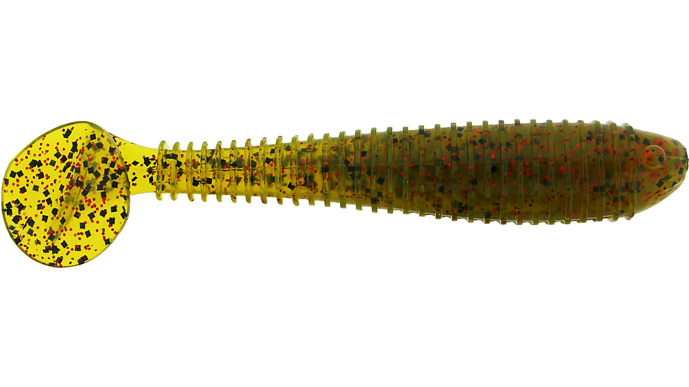 Bass Assassin Walleye Assassin Litl Boss, 3.5in, 6 per Pack, Watermelon/Red Glitter, 3.5, WBS31410