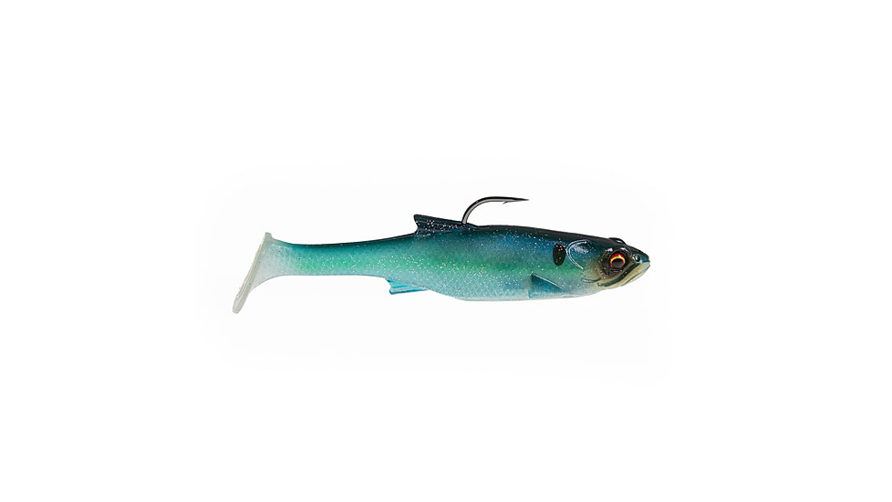 Bass Mafia 5in Loaded Daingerous Swimbait Deep Runner, 1oz, Blue Steel, 5in, BMDLS-5DP-BST