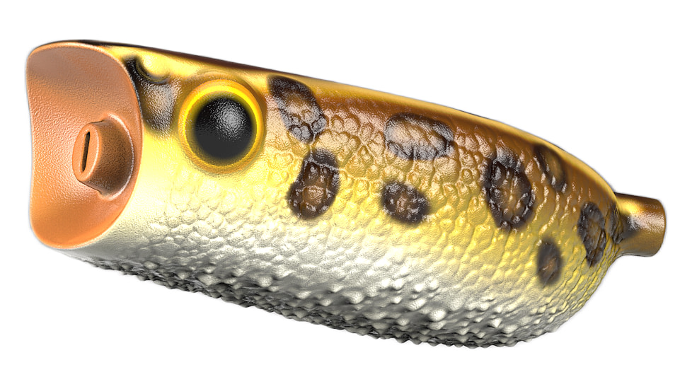 Bass Mafia Cannonball Poppin Frog Swimbait, leopard Frog, 2.6in, BMCPF-26-LFG