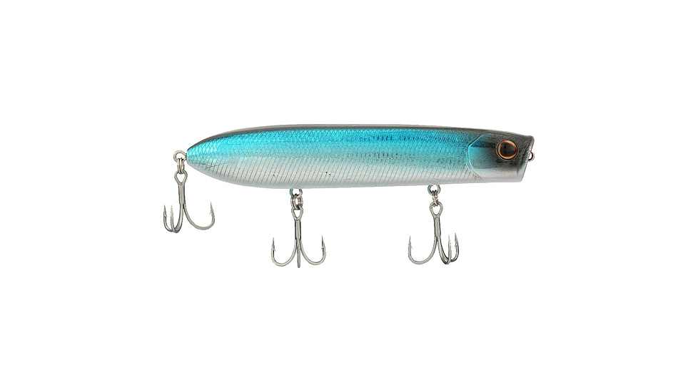 Berkley Cane Walker Saltwater Hard Bait, Topwater, Saltwater, 110, 5/7 oz, 110mm, Topwater, Hook Size 6, 3 Hooks, Blue Bullet, 110, 1573050