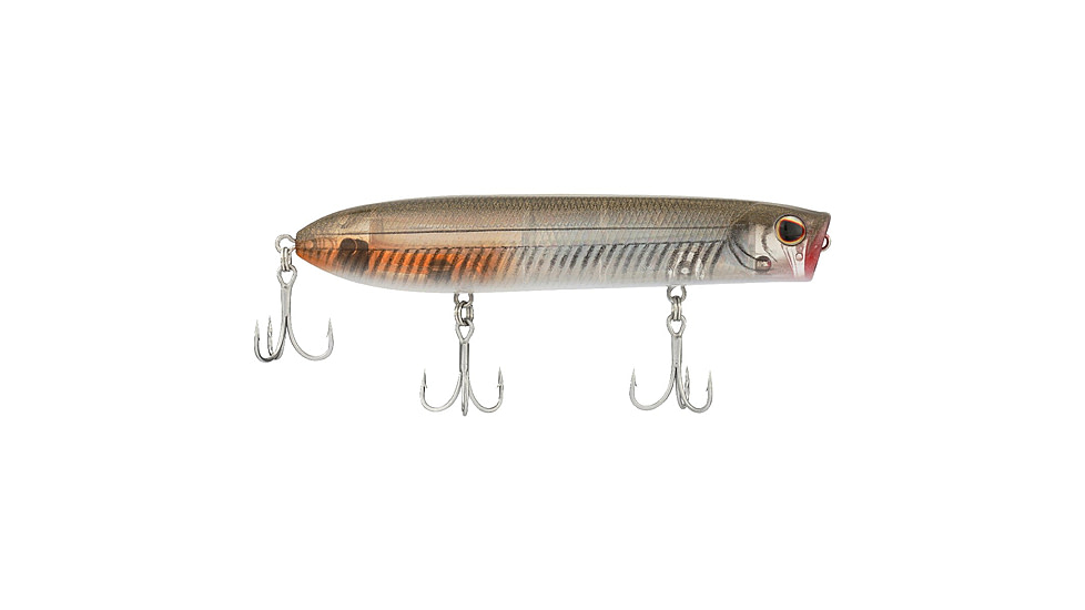 Berkley Cane Walker Saltwater Hard Bait, Topwater, Saltwater, 110, 5/7 oz, 110mm, Topwater, Hook Size 6, 3 Hooks, Mangrove Minnow, 110, 1573055