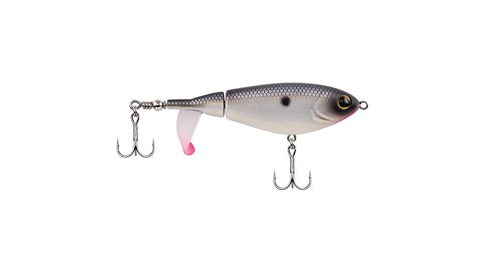 Berkley Choppo Hard Bait, Topwater, 105, 3/4 oz, 105mm, Topwater, Hook Size 2, 2 Hooks, MF Shad, 1500760