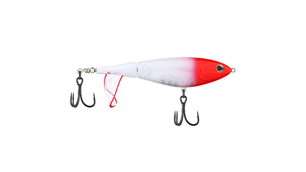 Berkley Choppo Saltwater Hard Bait, Topwater, Saltwater, 120, 1 oz, 120mm, Topwater, Hook Size 1, 2 Hooks, Red Head, 120, 1552810