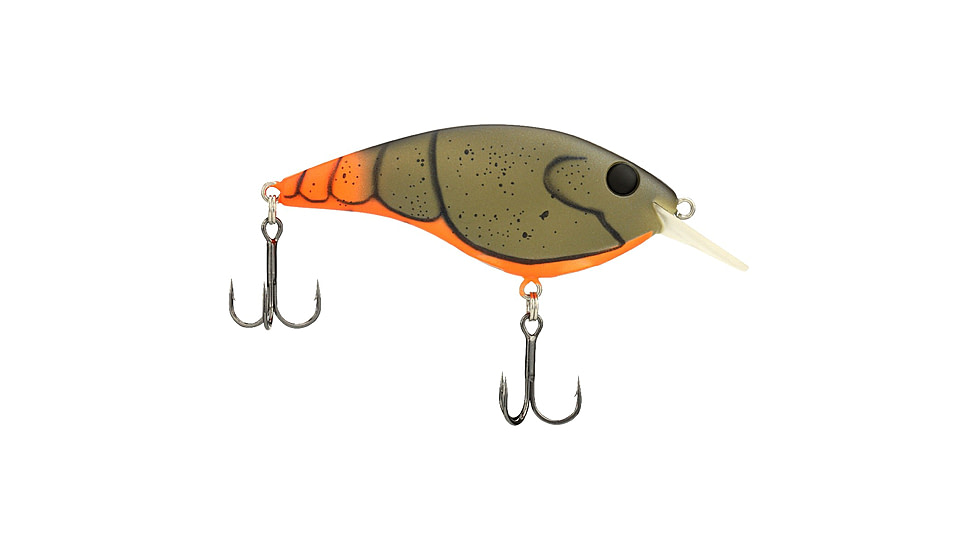 Berkley Clickin Frittside Hard Bait, Crankbait, 5 Biggunft, 3/7oz, 2 4/5in / 7cm, 2ft-5ft / 0.5-1.5m, Hook Size 5, 2 Hooks, Firetail Green Craw, 5 Biggunft, 1569627