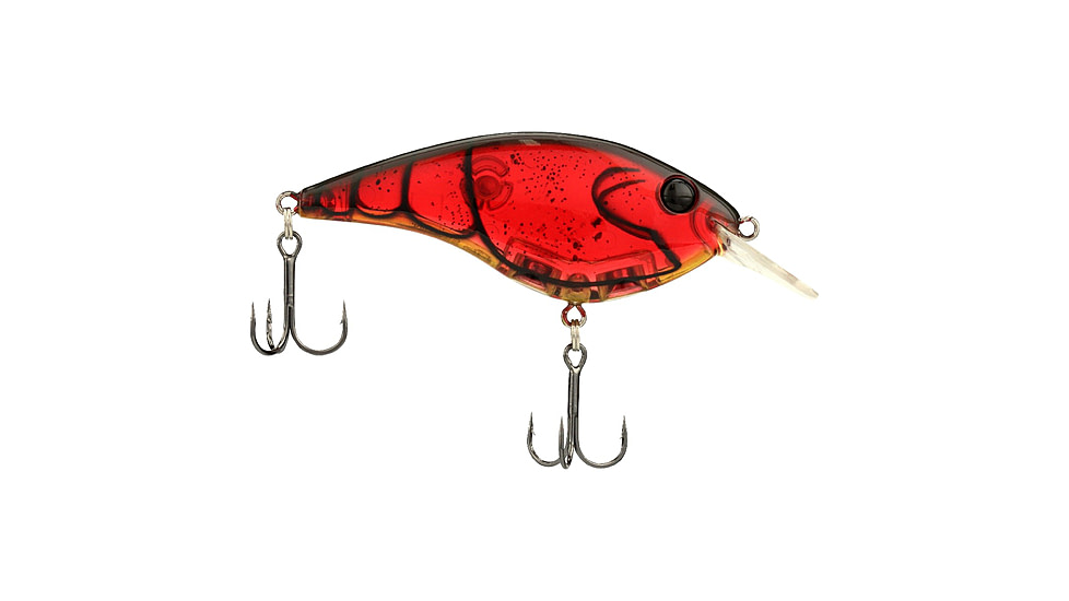Berkley Clickin Frittside Hard Bait, Crankbait, 5 Biggunft, 3/7oz, 2 4/5in / 7cm, 2ft-5ft / 0.5-1.5m, Hook Size 5, 2 Hooks, Ghost Red Craw, 5 Biggunft, 1569625