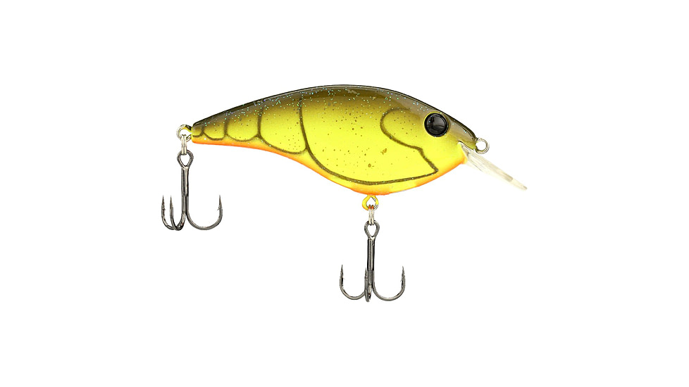 Berkley Clickin Frittside Hard Bait, Crankbait, 5 Biggunft, 3/7oz, 2 4/5in / 7cm, 2ft-5ft / 0.5-1.5m, Hook Size 5, 2 Hooks, Rootbeer Craw, 5 Biggunft, 1569974