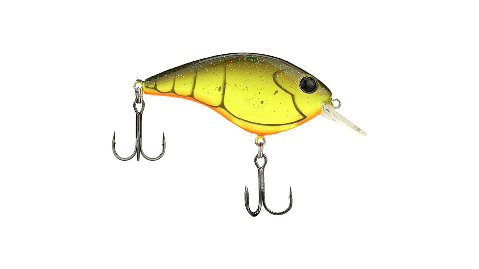 Berkley Clickinft Frittside Hard Bait, Crankbait, 5, 1/3oz, 2 1/4in / 5 3/4cm, 2ft-5ft / 0.5-1.5m, Hook Size 6, 2 Hooks, Rootbeer Craw, 5, 1570014