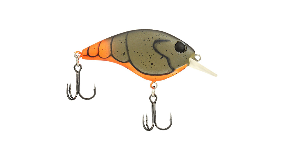 Berkley Clickinft Frittside Hard Bait, Crankbait, 5 Junior, 1/4oz, 2in / 5cm, 2ft-5ft / 0.5-1.5m, Hook Size 7, 2 Hooks, Firetail Green Craw, 5 Junior, 1569987