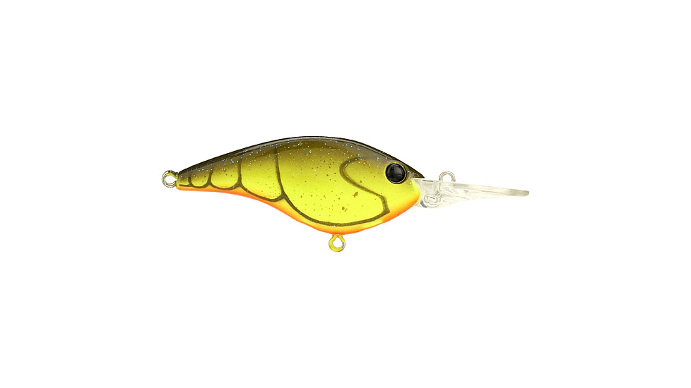 Berkley Clickinft Frittside Hard Bait, Crankbait, 7, 3/7oz, 2 1/2in / 6 2/5cm, 5ft-7ft / 1.5m-2.1m, Hook Size 5, 2 Hooks, Rootbeer Craw, 7, 1570034