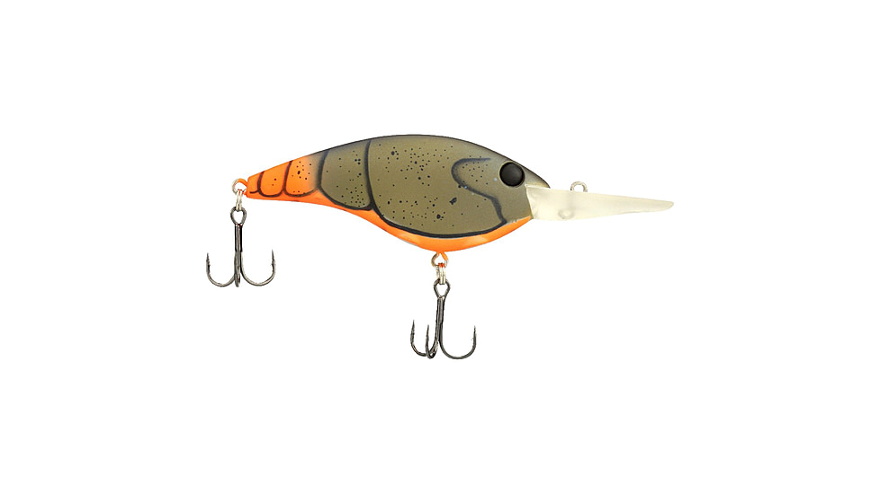 Berkley Clickinft Frittside Hard Bait, Crankbait, 9, 1/2oz, 2 3/4in / 7cm, 7ft-10ft / 2-3m, Hook Size 5, 2 Hooks, Firetail Green Craw, 9, 1570047