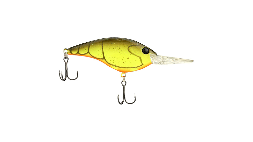 Berkley Clickinft Frittside Hard Bait, Crankbait, 9, 1/2oz, 2 3/4in / 7cm, 7ft-10ft / 2-3m, Hook Size 5, 2 Hooks, Rootbeer Craw, 9, 1570054