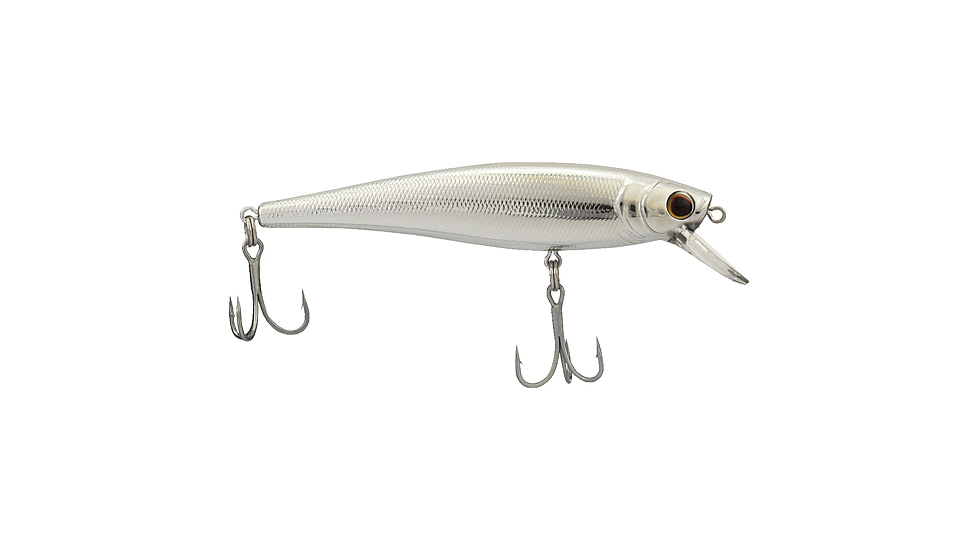 Berkley Cutter Saltwater Hard Bait, Jerkbait, Saltwater, 90 Shallow, 3/8 oz, 90mm, Hook Size 6, 2 Hooks, Chrome, 90, 1573007