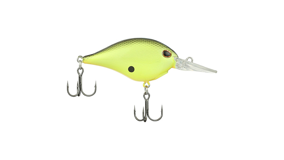 Berkley Dime Hard Baits, Crankbaits, Freshwater, 1/2 oz, Black Chartreuse, 6, 1596582