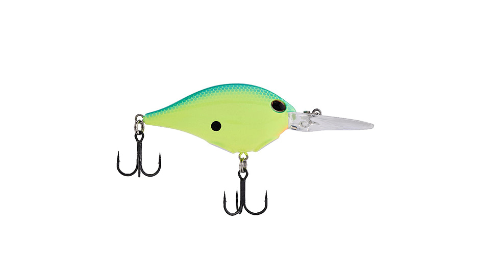Berkley Dime Soft Bait Lures, Crankbaits, Freshwater, 3/5 oz, Blue Chartreuse, 10, 1610999
