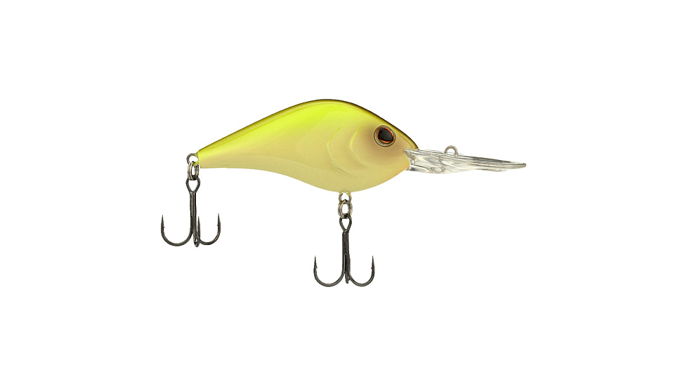 Berkley Dredger Hard Bait, Crankbait, 17.5, 3/4 oz, 2 3/4in / 7cm, 16ft-19.5ft / 4.9m-5.9m, Hook Size 4, 2 Hooks, Vanilla Chartreuse, 17.5, 1570124