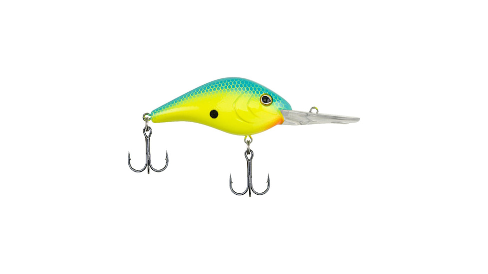 Berkley Dredger Hard Bait, Crankbait, 25.5, 1 1/8 oz, 3 1/4in / 8cm, 22ft-26ft / 6.7m-7.9m, Hook Size 2, 2 Hooks, Blue Chartreuse, 25.5, 1417746