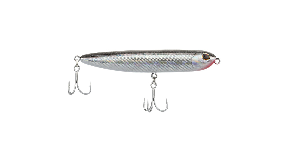 Berkley Drift Walker Saltwater Hard Baits, Topwater, Saltwater, 3/8 oz, Black Silver, 90, 1582240