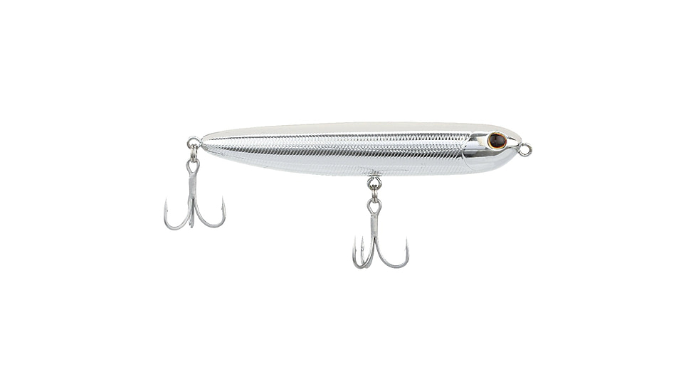 Berkley Drift Walker Saltwater Hard Baits, Topwater, Saltwater, 3/8 oz, Chrome, 90, 1582233