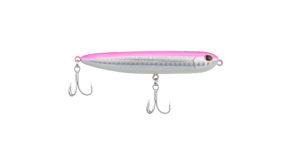 Berkley Drift Walker Saltwater Hard Baits, Topwater, Saltwater, 3/8 oz, Pink Silver, 90, 1582241