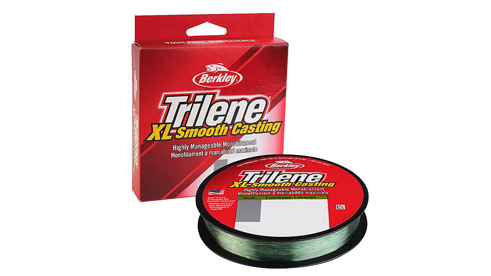 Berkley Filler Spool Trilene XL Line, Green, 330 Yards, 8 lb, Low-Vis Green, 0.010 in/0.25 mm, 1562111